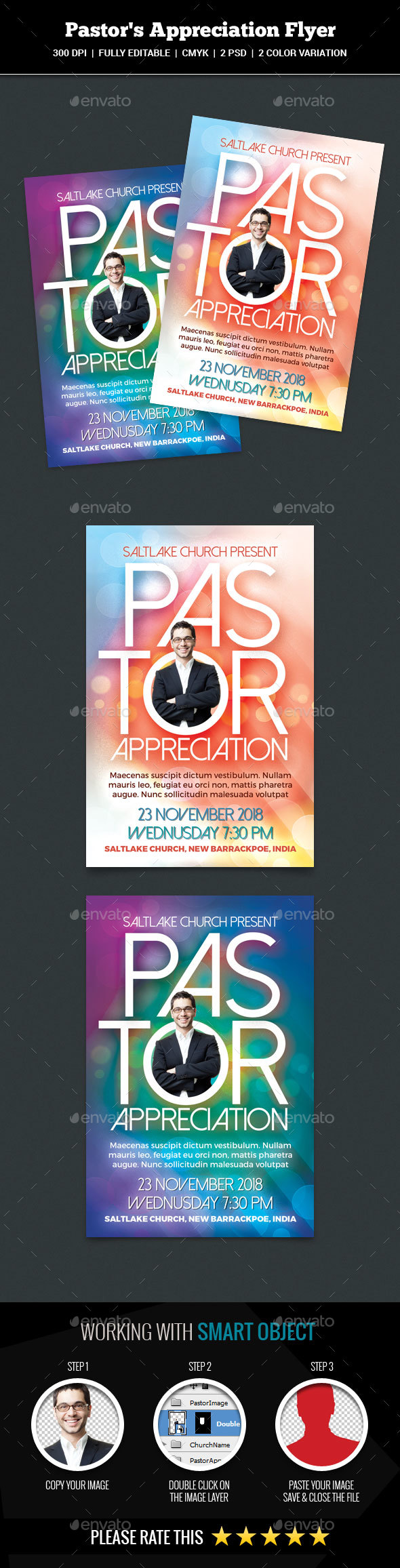 Pastor's Appreciation Church Flyer - Church Flyers