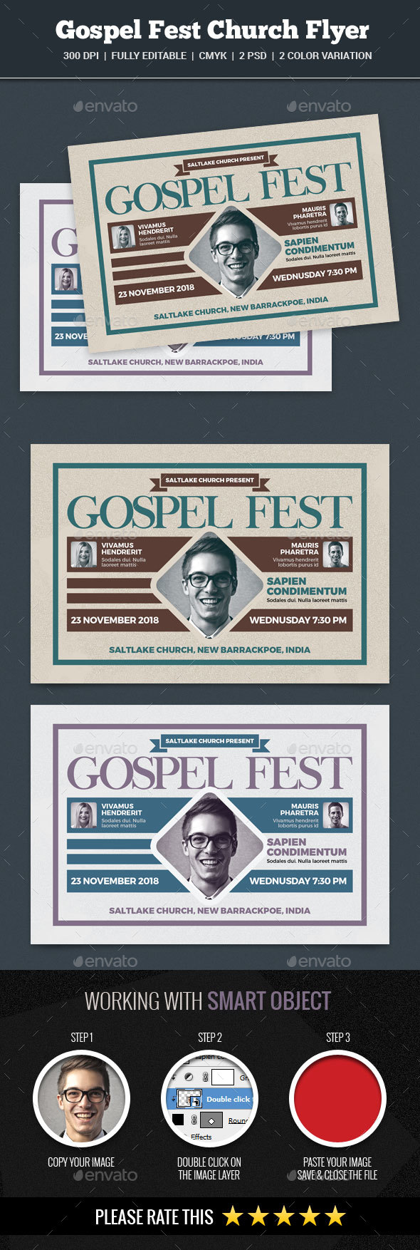 Gospel Fest Church Flyer - Church Flyers