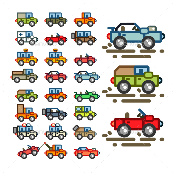 Flat Cars - Man-made Objects Objects