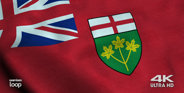 Ontario Flag 4K