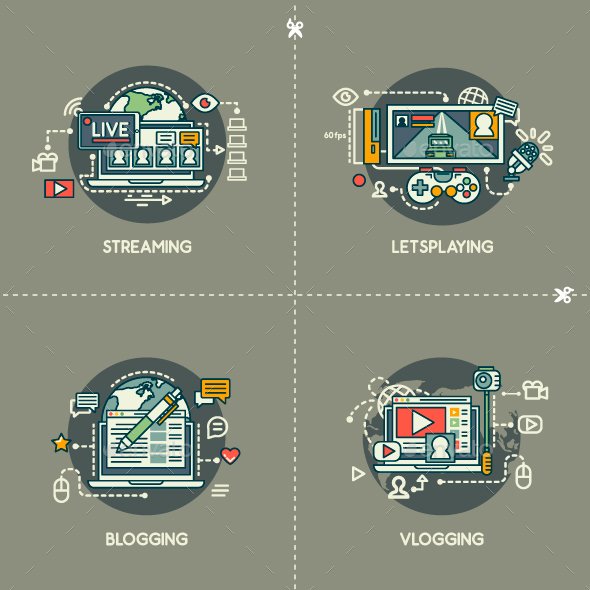 Streaming, Letsplaying, Blogging, Vlogging - Web Technology