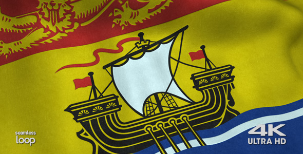 New Brunswick Flag 4K