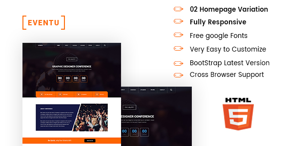 EVENTU - Event, Conference, Seminar HTML5 Responsive Template - Events Entertainment