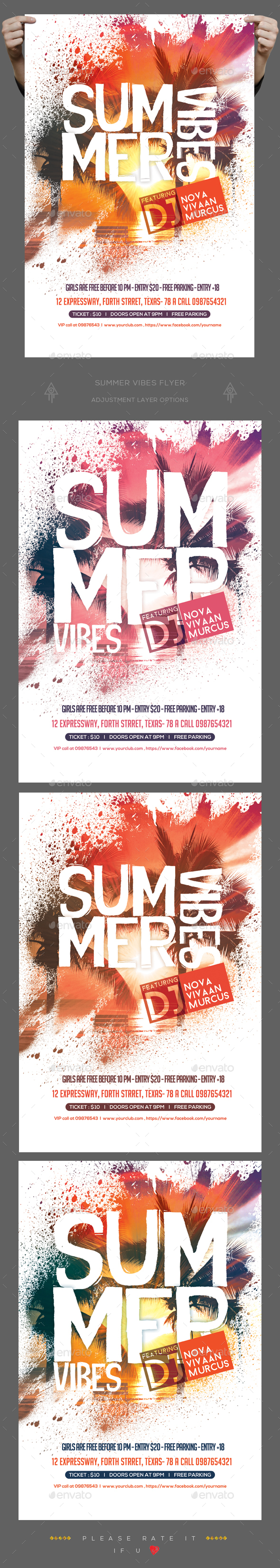 Summer Vibes Flyer - Clubs & Parties Events