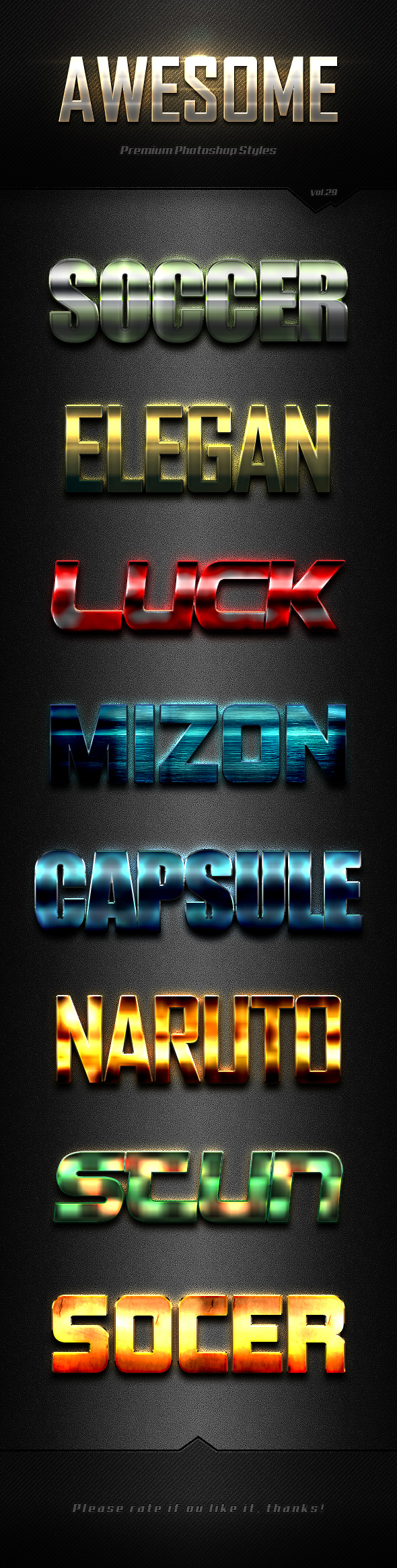 Photoshop Text Effects Vol.29 - Text Effects Styles
