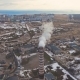 Top of the Pipe with Steam During the Winter Heating Season (Aerial Shot) - VideoHive Item for Sale