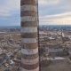 Top of the Pipe with Steam During the Winter Heating Season (Aerial Shot) - VideoHive Item for Sale