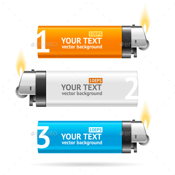 Color Lighter Menu Infographic Banner Card. Vector - Concepts Business