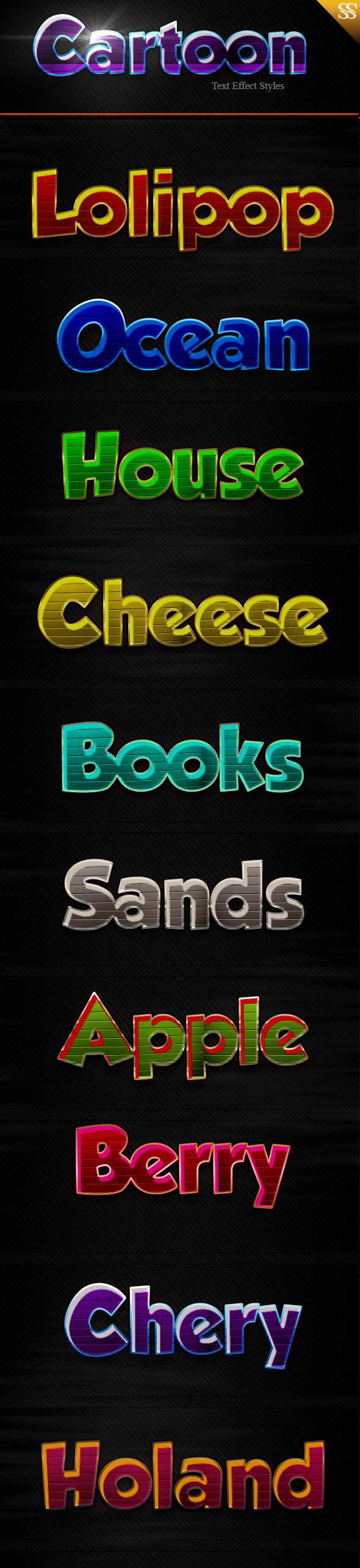 Cartoon Text Effect Styles - Text Effects Styles