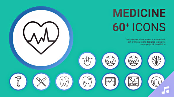 Medicine and Medical Center Icons and Elements