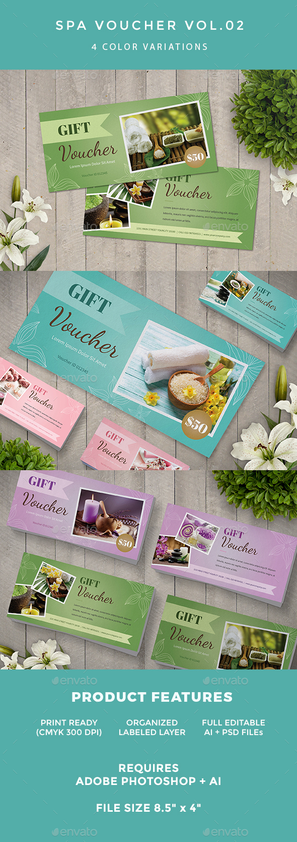 Spa Voucher - Loyalty Cards Cards & Invites