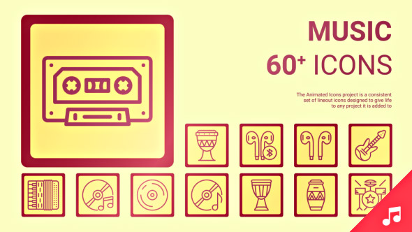 Music Icons and - VideoHive 19403384