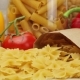 Pasta on Background of Fresh Vegetables and Spices - VideoHive Item for Sale