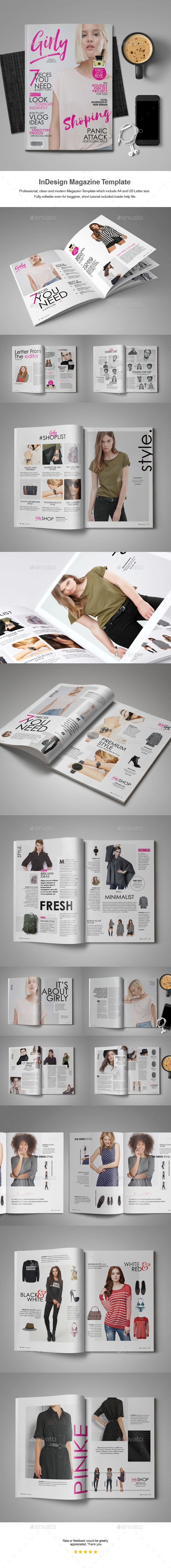 Indesign Magazine Template - Magazines Print Templates