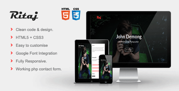 Ritaj - OnePage - ThemeForest 19265688