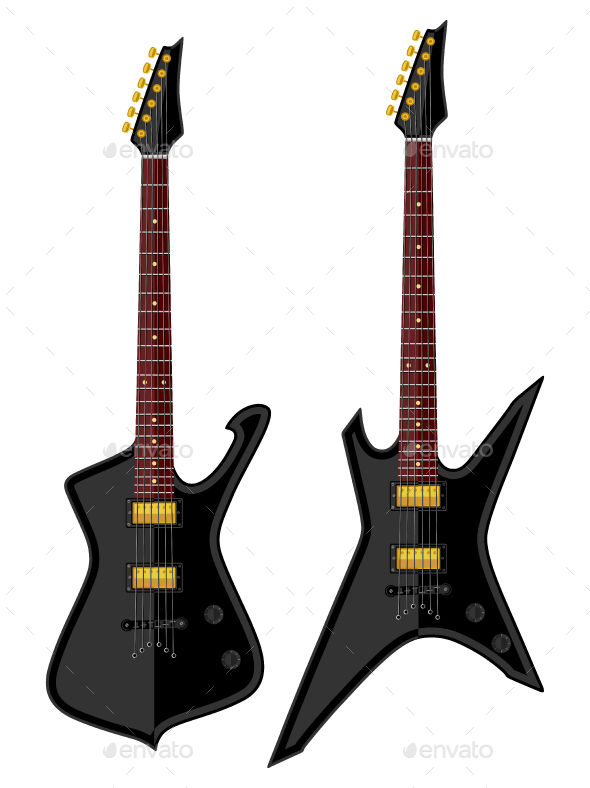 Modern Electric Guitars - Man-made Objects Objects