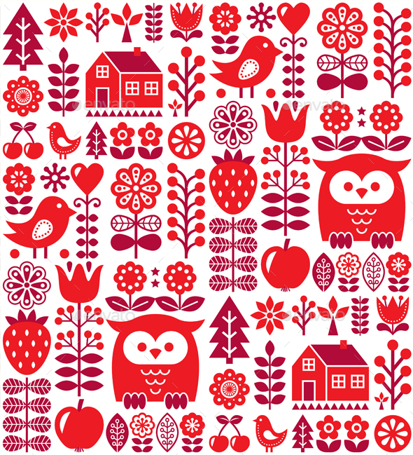Scandinavian Seamless Pattern - Patterns Decorative