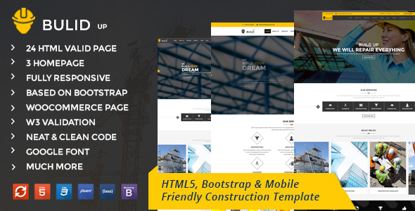 Construction - Building & Industrial HTML5 Business Template - Business Corporate