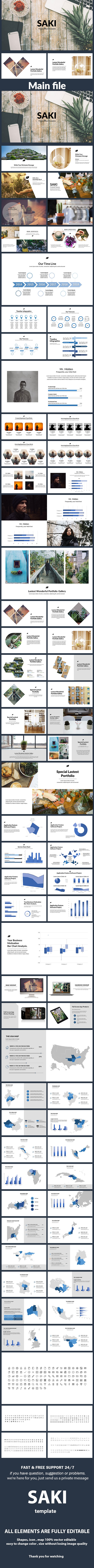 Saki - Creative Keynote template - Keynote Templates Presentation Templates