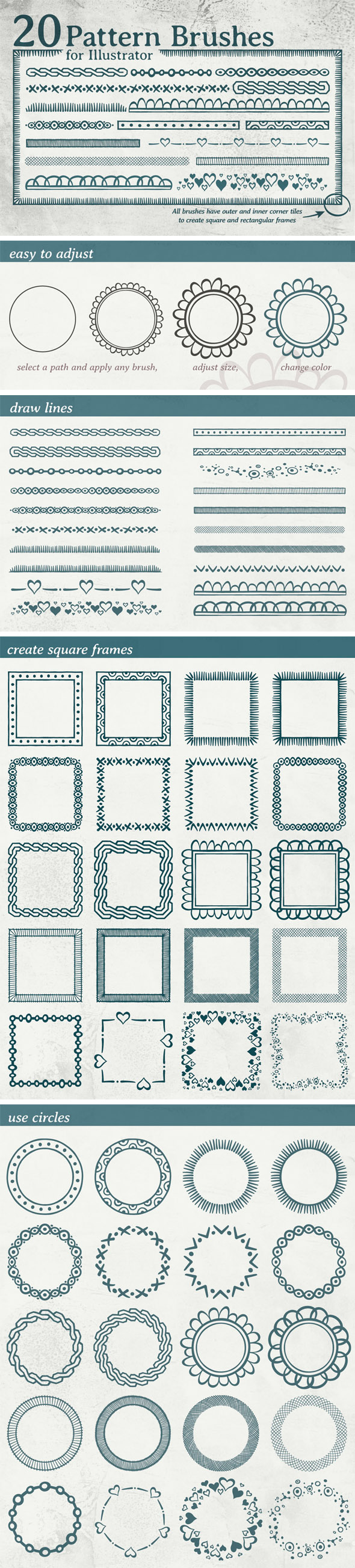 20 Pattern Brushes - Miscellaneous Brushes