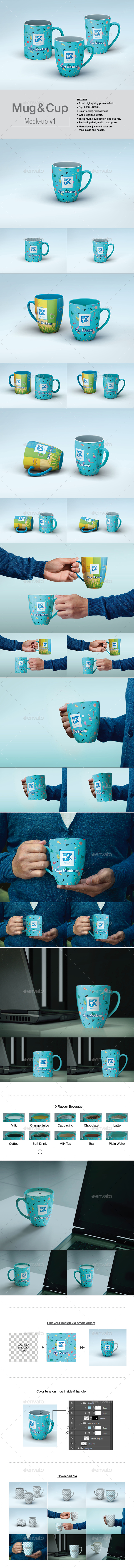 Mug & Cup Mock-up v1 - Product Mock-Ups Graphics