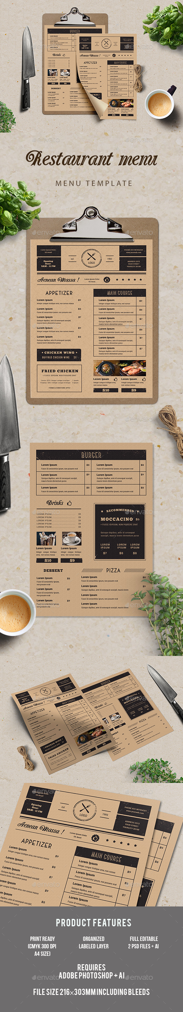 Simple Restaurant Menu by infinite78910 | GraphicRiver