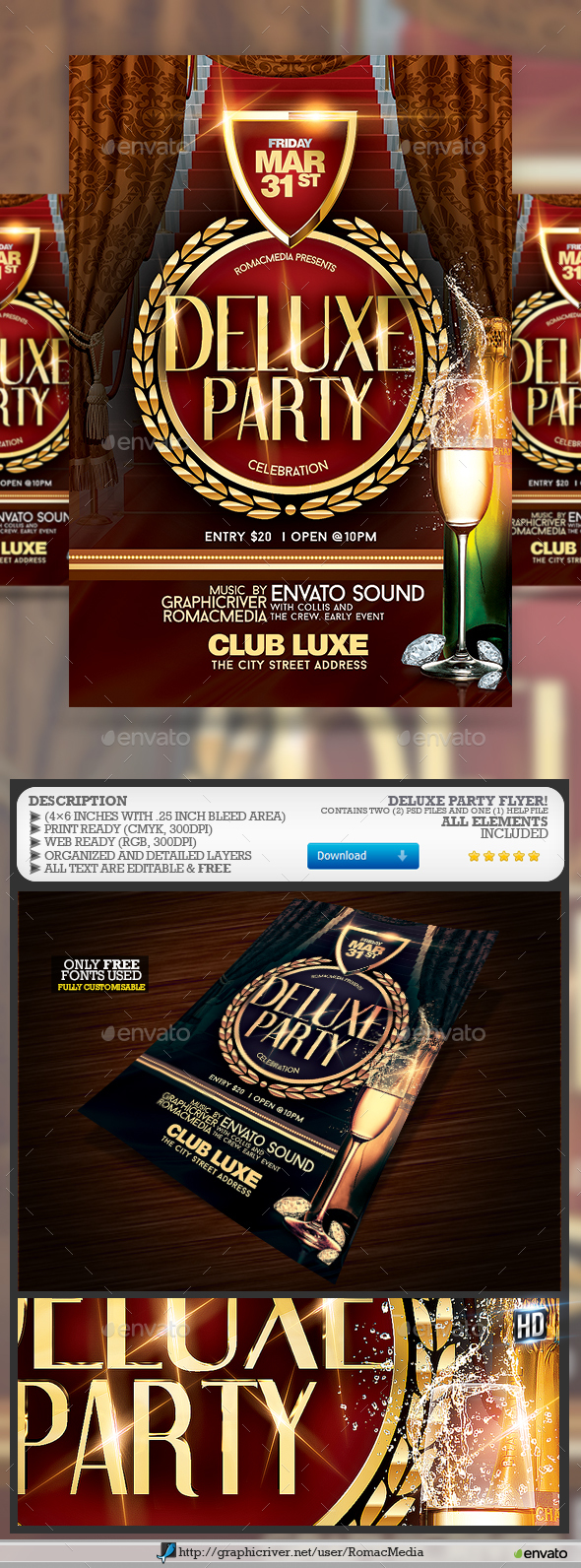 Deluxe Party Flyer - Clubs & Parties Events