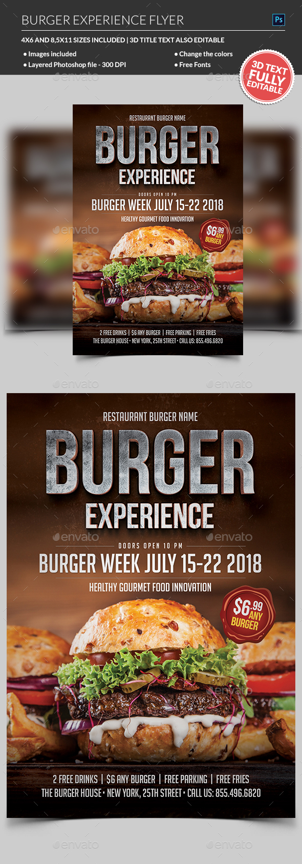 Burger Flyer - Restaurant Flyers
