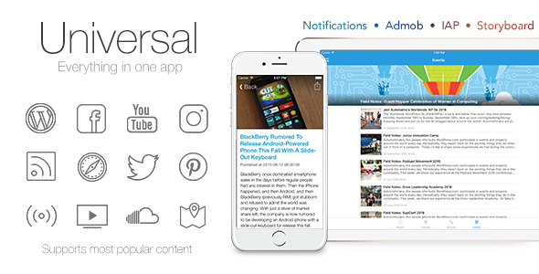 Universal for IOS - Full Multi-Purpose IOS app - CodeCanyon Item for Sale