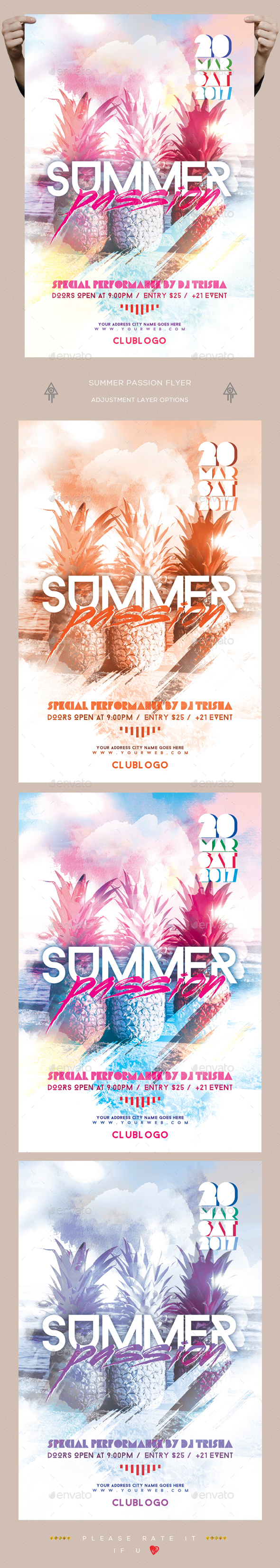 Summer Passion Flyer - Clubs & Parties Events