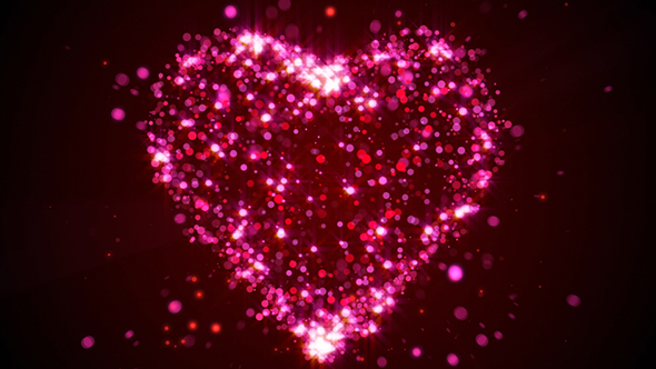 Pink Animated Particle Heart