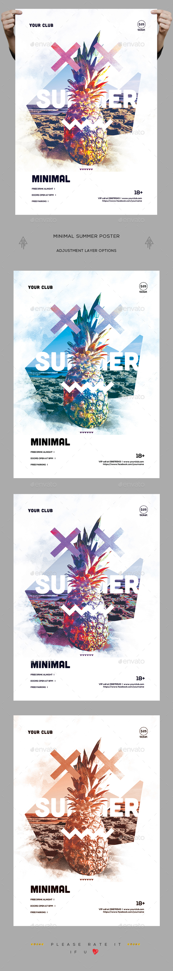 Minimal Summer Poster - Clubs & Parties Events