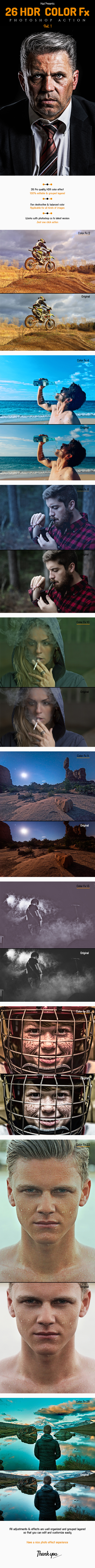 26 HDR Color Fx Action - Photo Effects Actions