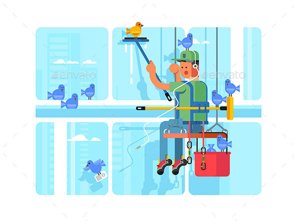 Industrial Mountaineering Concept - People Characters