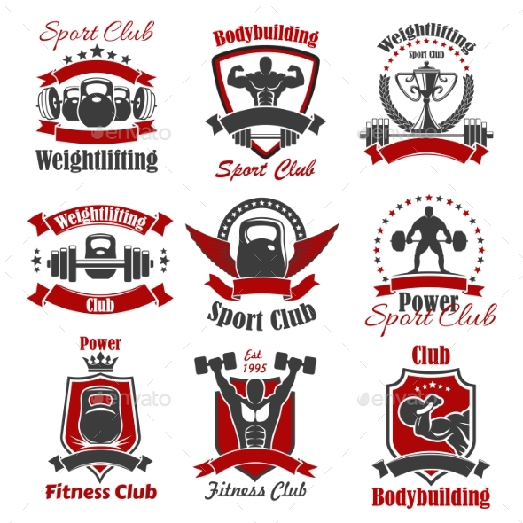 Athlete Bodybuilder and Weight Sport Icon - Sports/Activity Conceptual