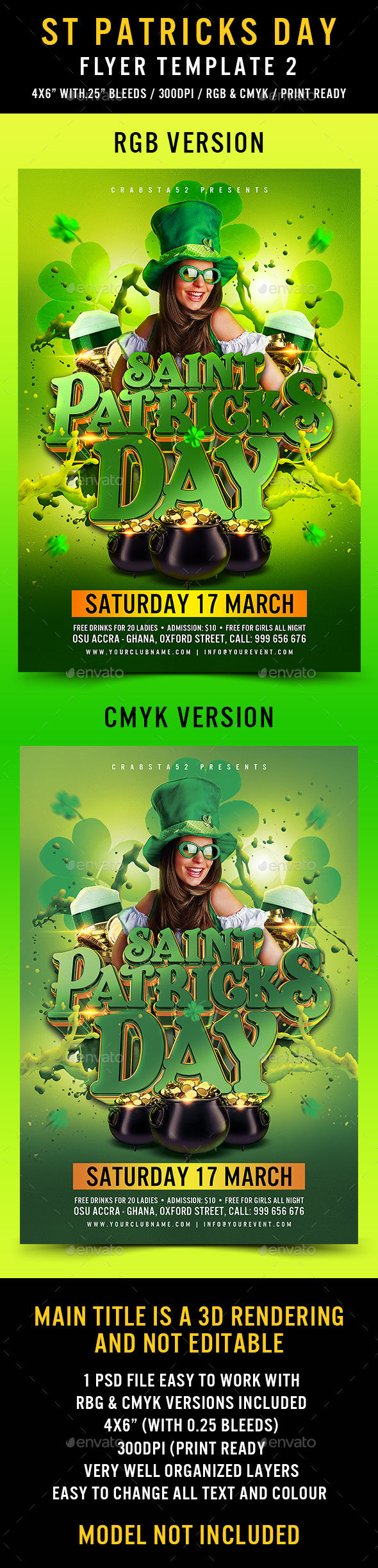 St Patricks Flyer Template 2 - Events Flyers