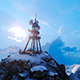 Ttelecommunications Station At The Top Of The Mountain - VideoHive Item for Sale