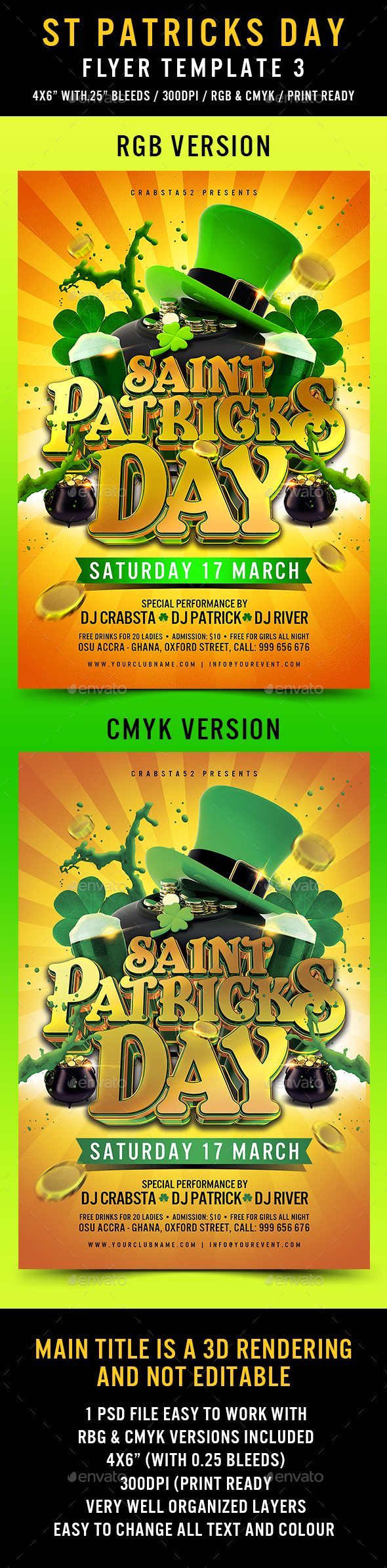 St Patricks Day Flyer Template 3 - Flyers Print Templates