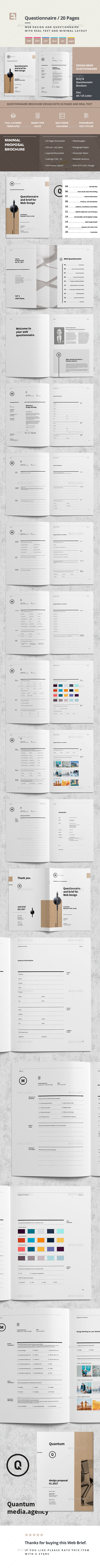 Questionnaire Web Design - Informational Brochures