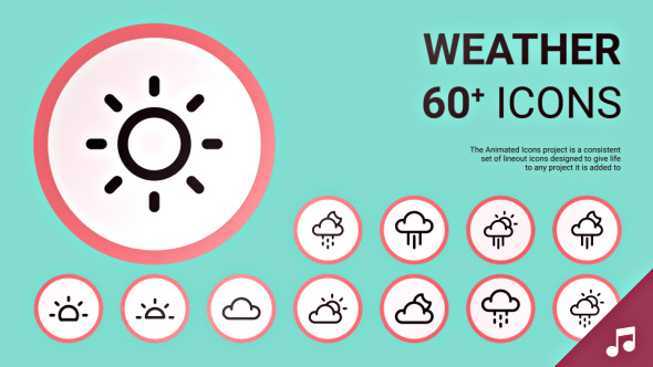 Weather Forecast Icons and Elements