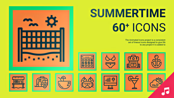 Summertime Icons and Elements