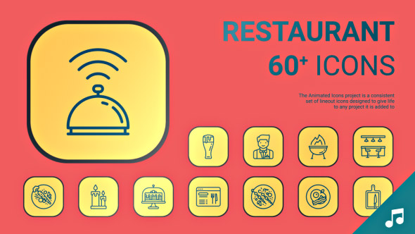 Restaurant Icons and - VideoHive 19414180