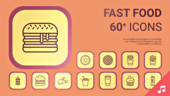 Fast Food Icons and Elements