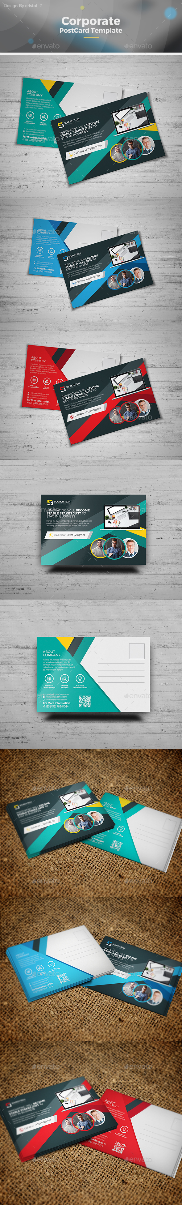 Corporate Postcard - Cards & Invites Print Templates