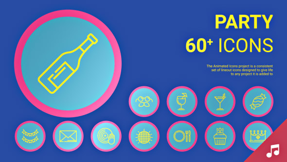 Party Icons and - VideoHive 19414500