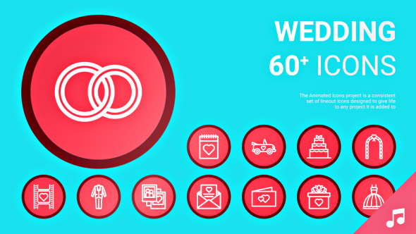 Wedding Icons and - VideoHive 19414514