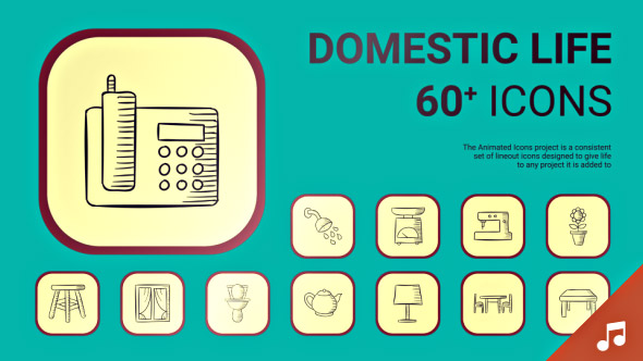 Home Appliance Icons and Elements