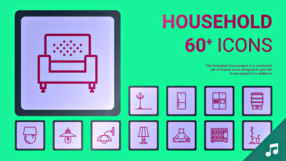 Household Icons and - VideoHive 19414539