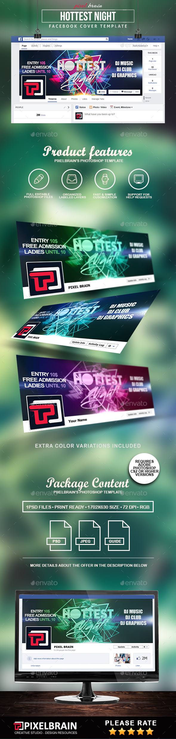Hottest Night Facebook Cover Template - Facebook Timeline Covers Social Media