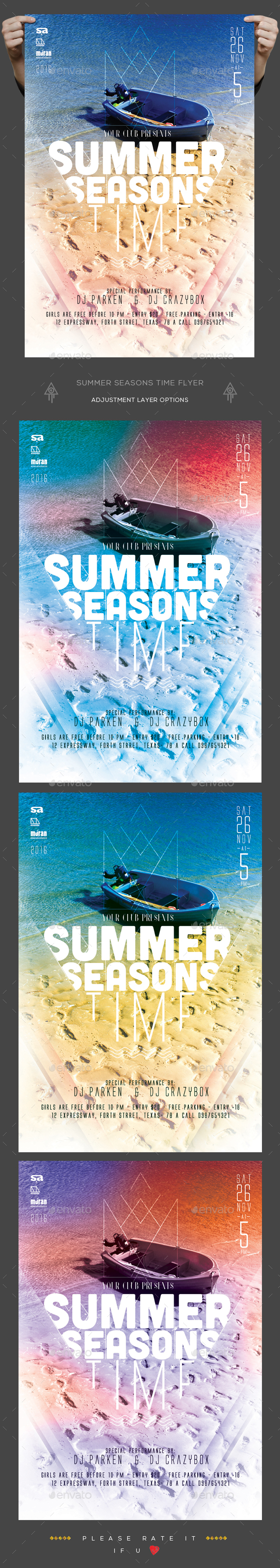 Summer Season Time Flyer - Clubs & Parties Events